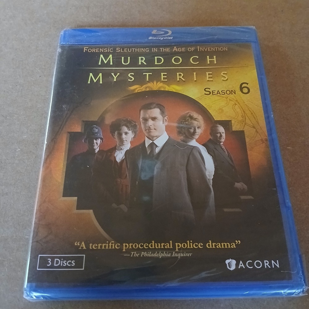 Murdoch Mysteries: Season 6 (Blu-ray Disc, 2013, 3-Disc Set)‎